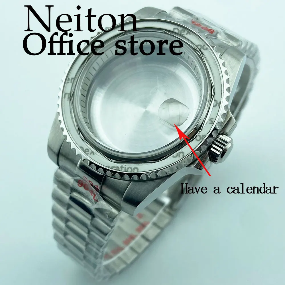 

NEITON 40mm PVD case sapphire glass white chapter ring fit NH35 NH36 ETA2824 Seagull ST2130 PT5000 movement