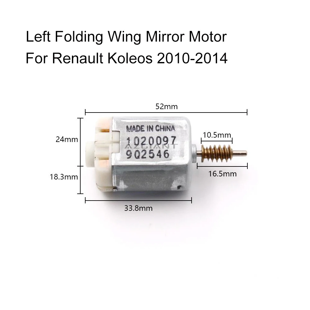 For Renault Koleos 2010-2014 2017-2019 Fluence 2011-2015 Master 2010-2021 Clio 3 2005-2012 Car Wing Mirror Folding Power Motor