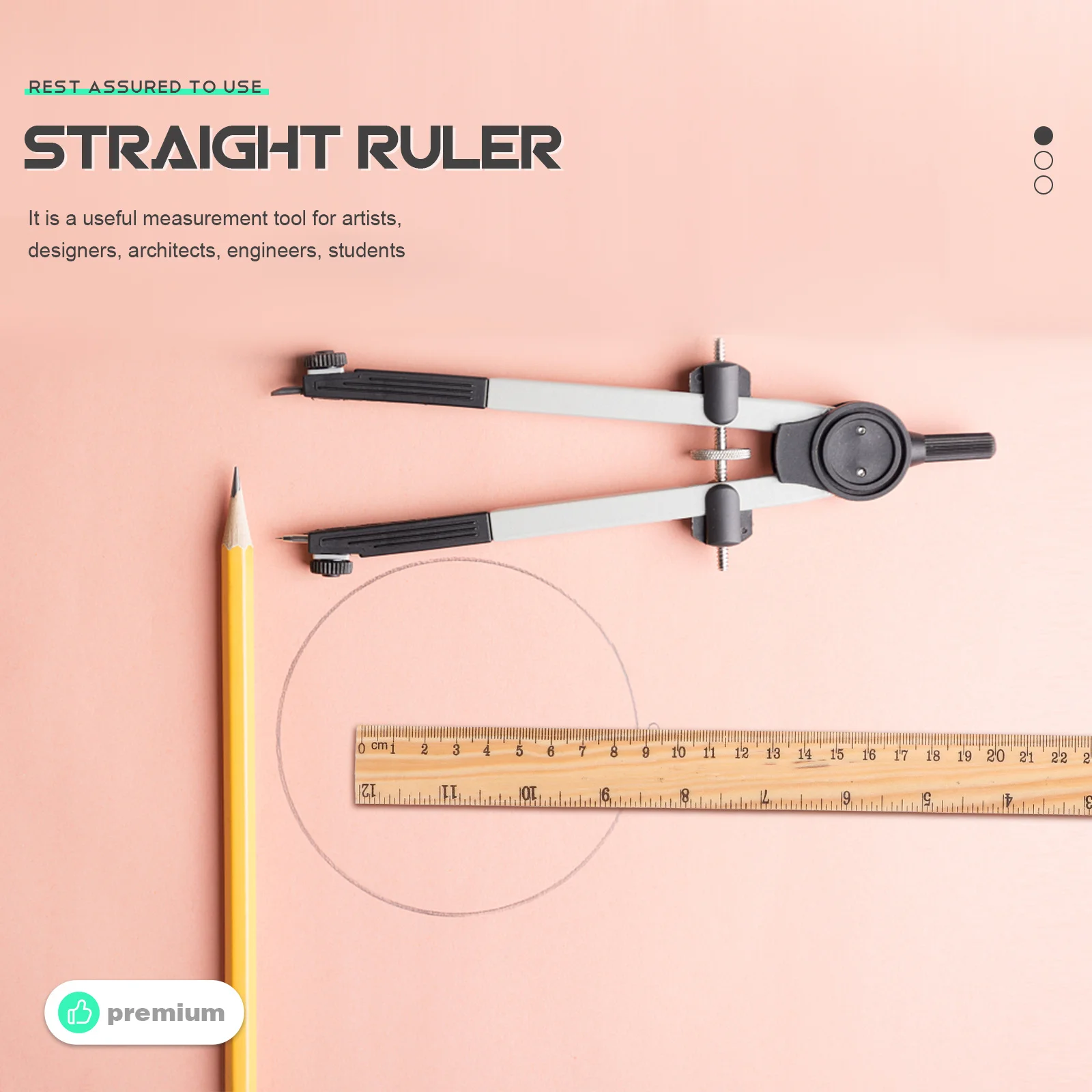 

20Pcs Portable Wooden Straight Rulers Durable Measuring Tools for Students Drawing Engineering Design Precise Woodworking Rulers