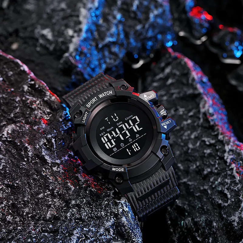 Large dial outdoor sports electronic watch, children's multifunctional alarm clock electronic watch