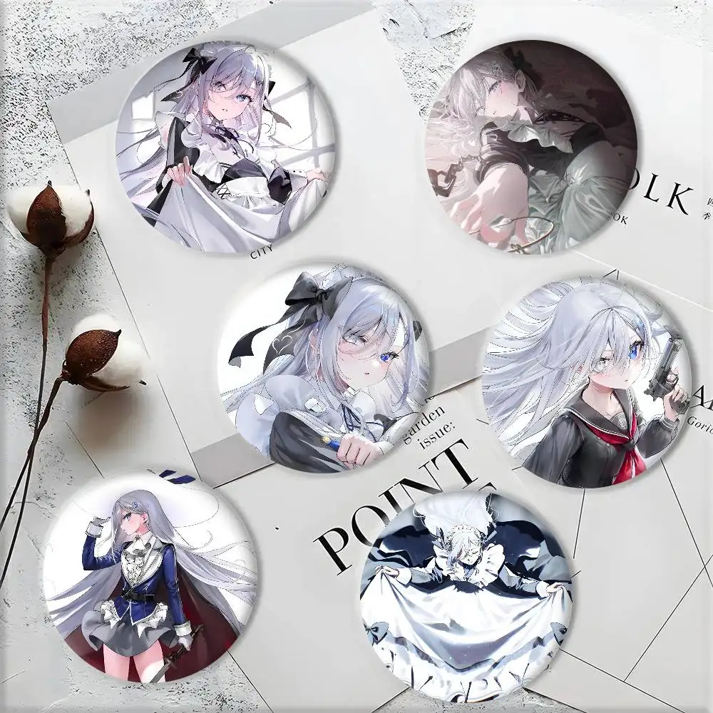 Anime Playing Death Games To Put Food On The Table Sorimachi Yuuki Badge Tinplate DIY Backpack Clothing Accessories Jewelry Pins