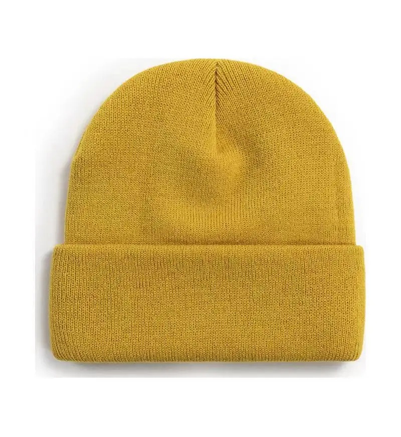 Angepasst Gedruckt Logo Männer Warm Halten Bördeln Kalte Hüte Frauen Outdoor-Mode Vielseitig Einfarbig Einfache Gestrickte Kappen – Detail 18