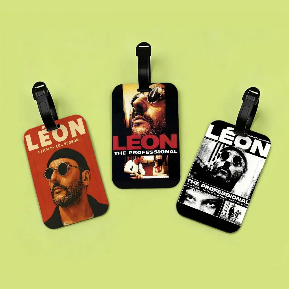 Movie Leon The Professional Anti lost Luggage Marker PVC Information Card Sleeve Portable Baggage Tag For Outdoor Travel