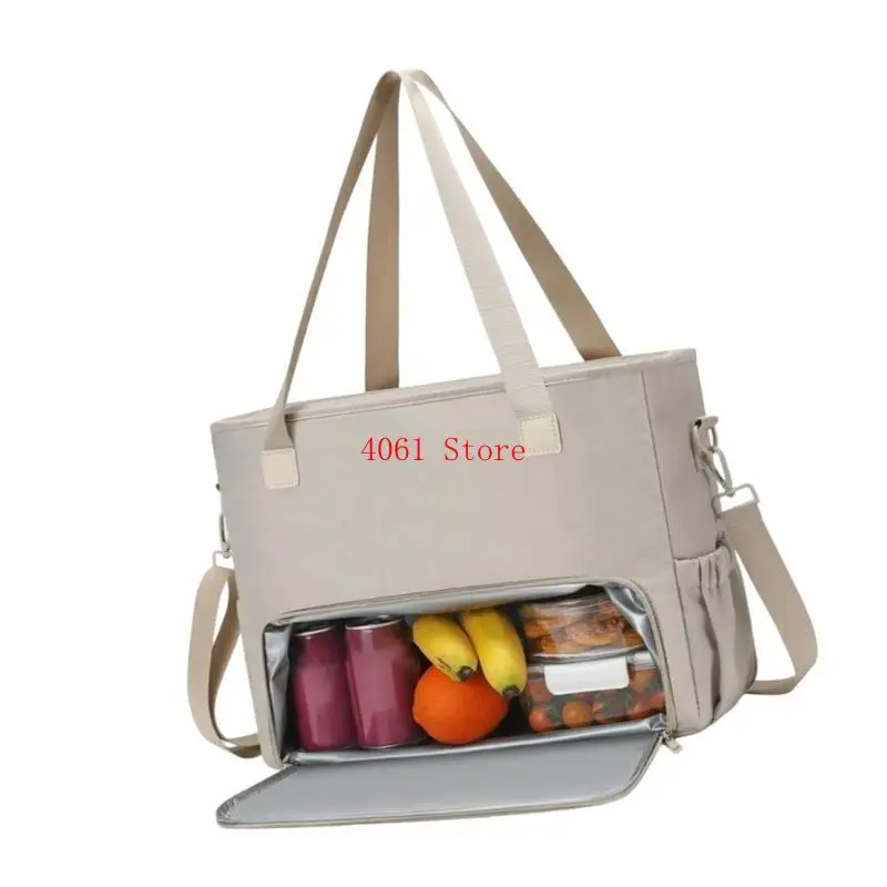 

Thermal Insulated Lunch Bag For Women Stylish Polyester Construction Spacious Compartment Organization Essential For Daily Meals