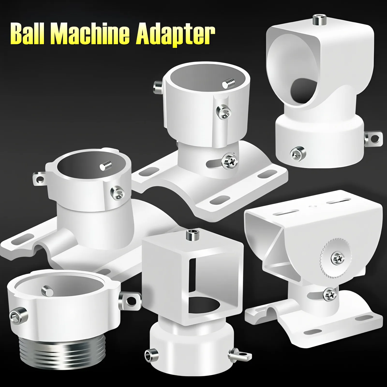 CCTV Security Camera Pole Mount Adapter Ball Machine Hoop Bracket Vertical Pole, Horizontal Arm, Holding Column Flange Adapter