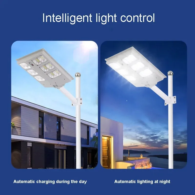 High Power 600W 800W 1000W Solar Street Light with Motion Sensor for Garden Security,Retractable Pole Included - Image 2