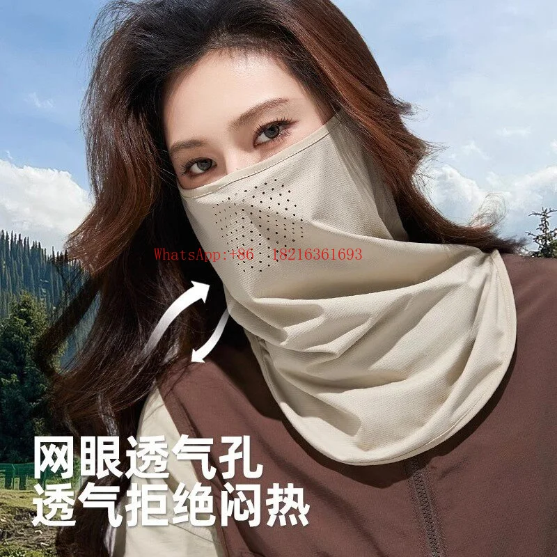 Summer Veil Neck Protection Breathable Ice Facial Mask Bicycle Sunscreen Facial Mask