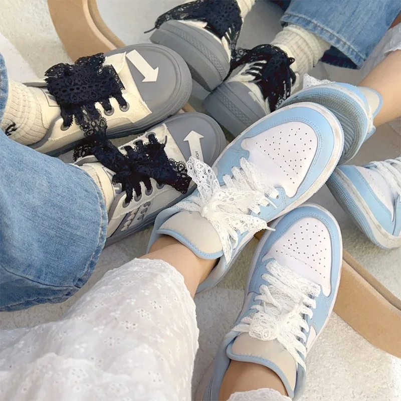 2025 New Flat Lace Shoe Laces Fancy Shoelaces for Women 3CM Width 120CM Length Canvas Sneakers Outdoor Casual Shoes Shoelace image 4