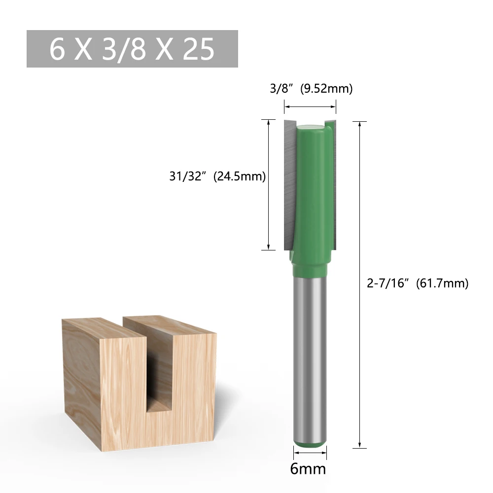 LAVIE Fräser 6mm 1/4 Schaft Hartmetall Gerade für Holznutfräsen für DIY & Professionelle Holzbearbeitung – Detail 7