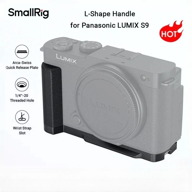 Panasonic LUMIX S9용 SmallRig L자형 핸들 4517, 아카형 삼각대 장착용 아카-스위스 퀵 릴리스 플레이트 포함