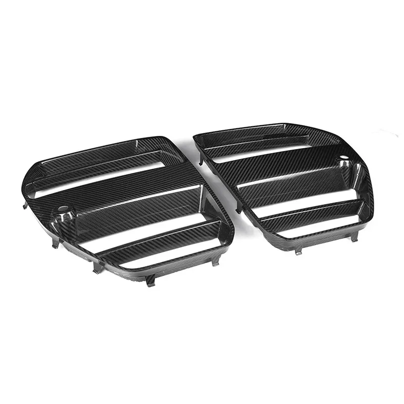شوايات سباق المصد لسيارات BMW G80 G81 M3 G82 G83 M4 2021-in Real Carbon Fiber Front Kidney Grille XDrive Competition Auto Fitment #3