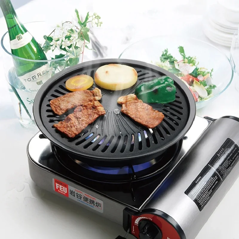 Smokeless Barbecue Grill Pan Non-Stick Gas Stove Plate  Stove Baking Tray BBQ Grill Barbecue Tools  Household Outdoor