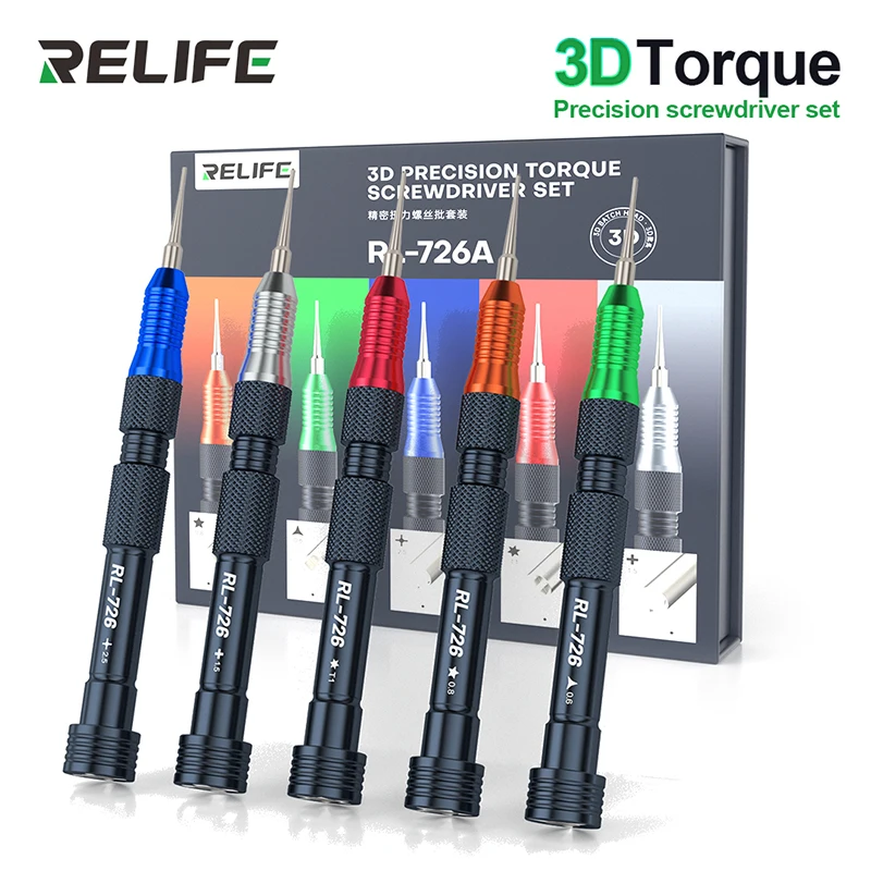 RELIFE RL-726A 3D Torque Screwdriver Anti-slip Prevent Over-force Slippage for Mobile Phone and Tablet Computer Repair Tools ﻿