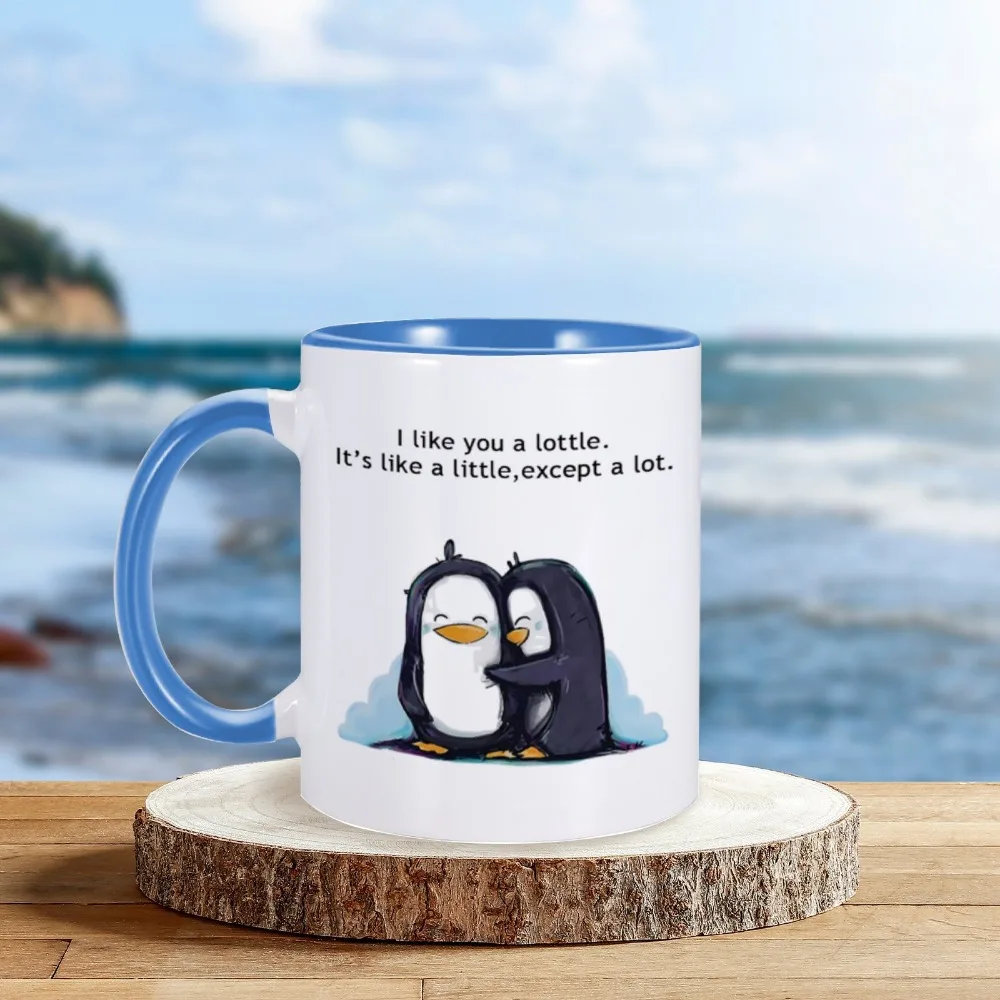 Cute Penguin Mug 11oz Coffee Milk Tea Cup Ceramic Mug Wife Gifts from Husband Anniversary Birthday Cup Drinkware Gifts for Wife