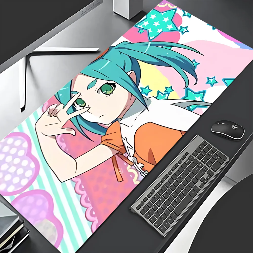 Imagem -05 - Hd-monogataris-yotsugi-onoki s Mouse Pad para Laptop Acessórios de Jogos Tapete Grande Mesa para Computador Gamer Teclado ru