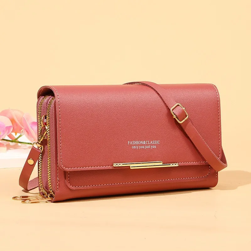 

Korean Style Phone Crossbody Bag - Women's Spacious Mini Shoulder Purse with Organizer Pockets, Versatile Clutch 크로스백