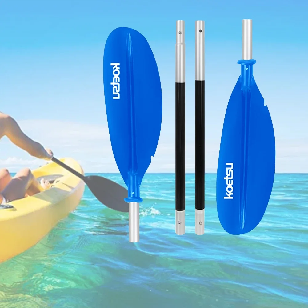 4 Sections Two Way Paddle Adjustable Double-Head Surfpaddle Aluminium Alloy Floating Kayak Paddle for Outdoor Water Sports