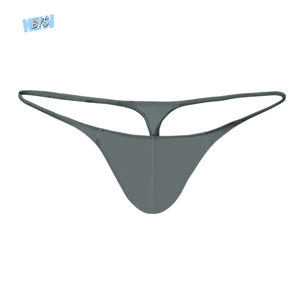 

Breathable Low Waist Men Ice Silk Thongs Underpants Thin Strap Men's Panties Lingerie Solid Color Male Briefs Sports