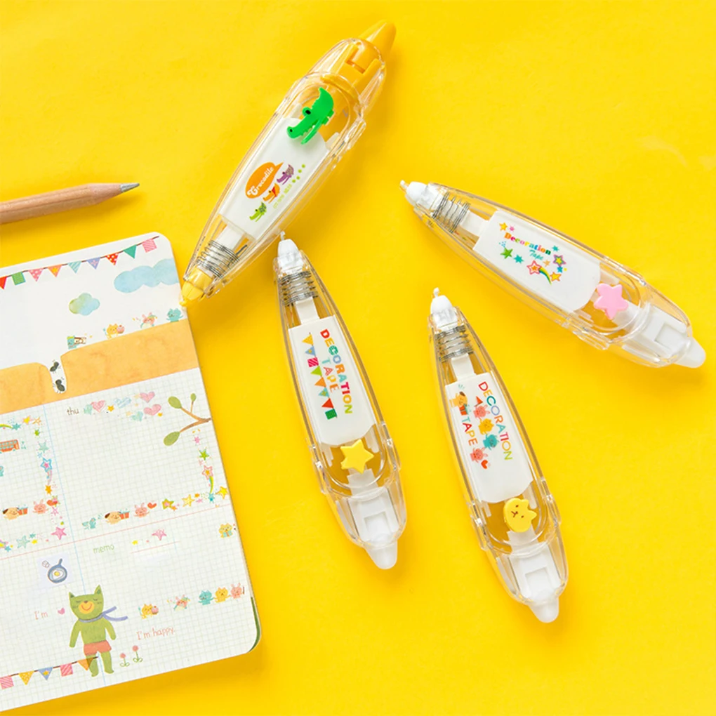 4piece Cute Stationery Writing Tape Sticker Premium Creative And Convenient For Journaling Cute