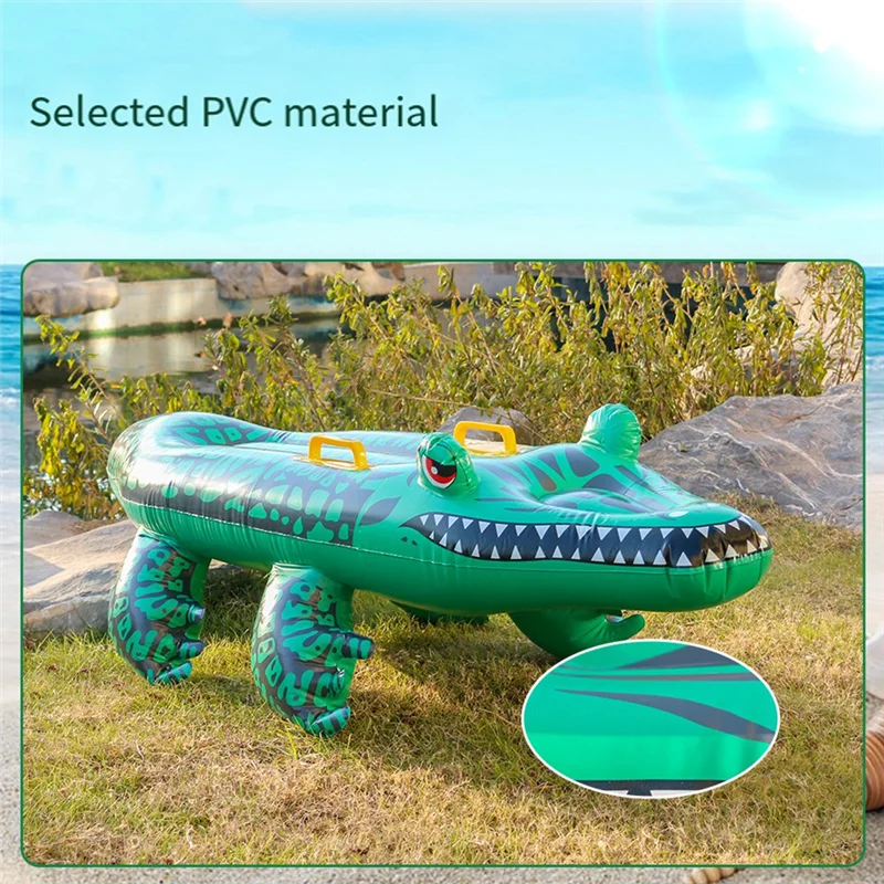 

MYMF-Reptile Ride On , Crocodile Inflatable Pool Float For Kids, Fun Beach And Pool , Giant Inflatable Pool Float