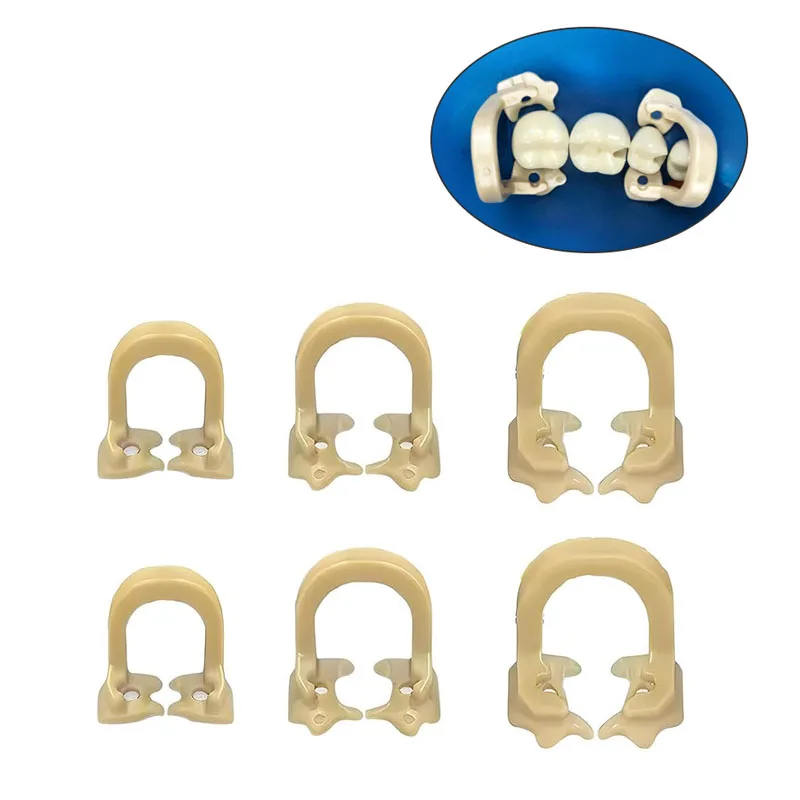 Dental Rubber Dam Clamps Distal-Extension Dam Resin Barrier Clip Rubber Dam Stabilizing Cord Carbon Fiber Dam Frame Dentist Tool