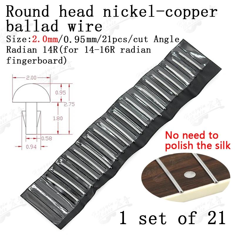 HUATOOL Bunddraht für Akustikgitarre, klassische Gitarre, Nickelkupfer/Edelstahl, 2,0 mm/2,2 mm/2,4 mm – Detail 19