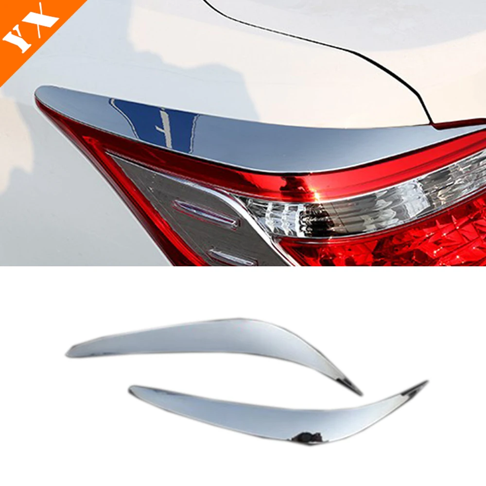 Car Headlight Tail Light Eyebrow Trim Cover For Toyota Vios Yaris Chrome Styling Moulding Accessories 2014 2015 2016 2017-2019