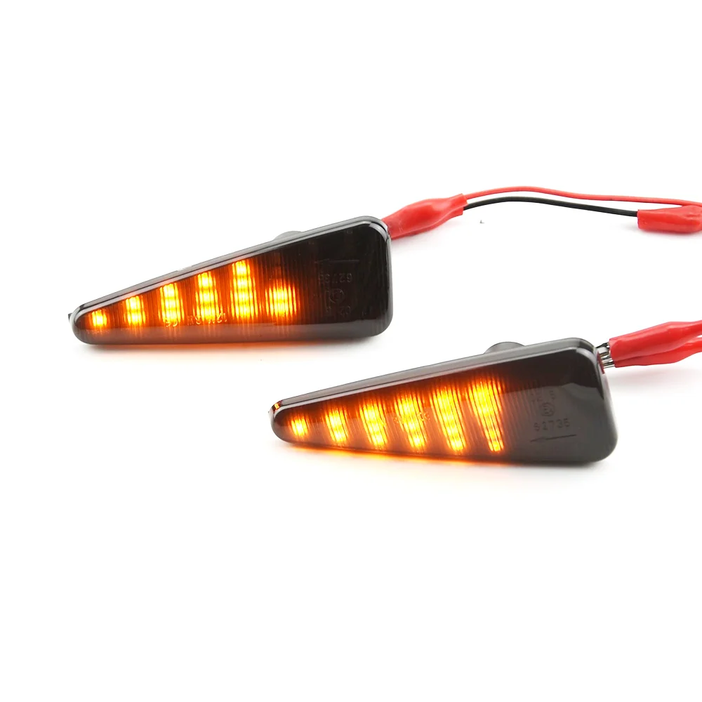 2X Dynamic LED Side Marker Light Turn Signal Blinker Lamp For Dacia Logan Sandero I For Renault Stepway Thalia 2008-2011