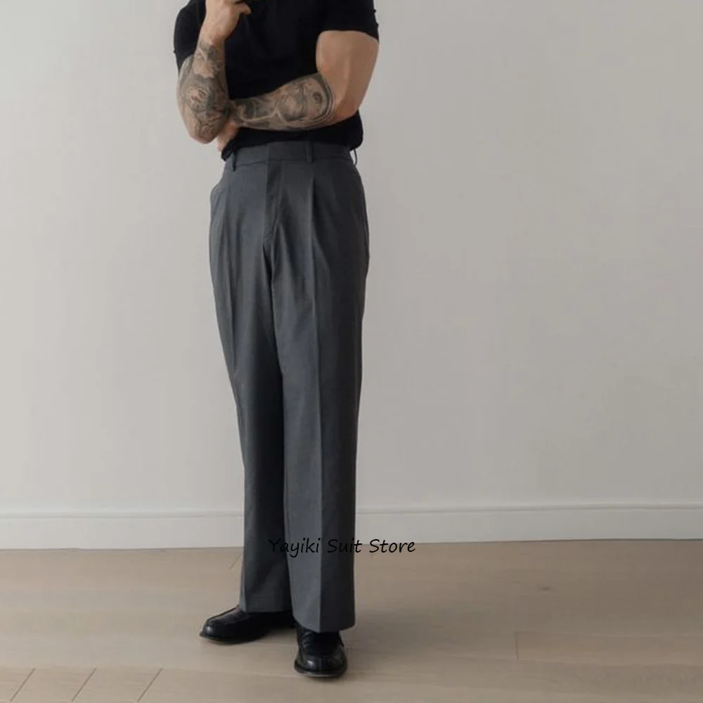 

Casual Pants for Man Trousers Men's Tailoring Pants Straight Leg Solid Color Comfortable Polyester Work Trouser Classic Clothing