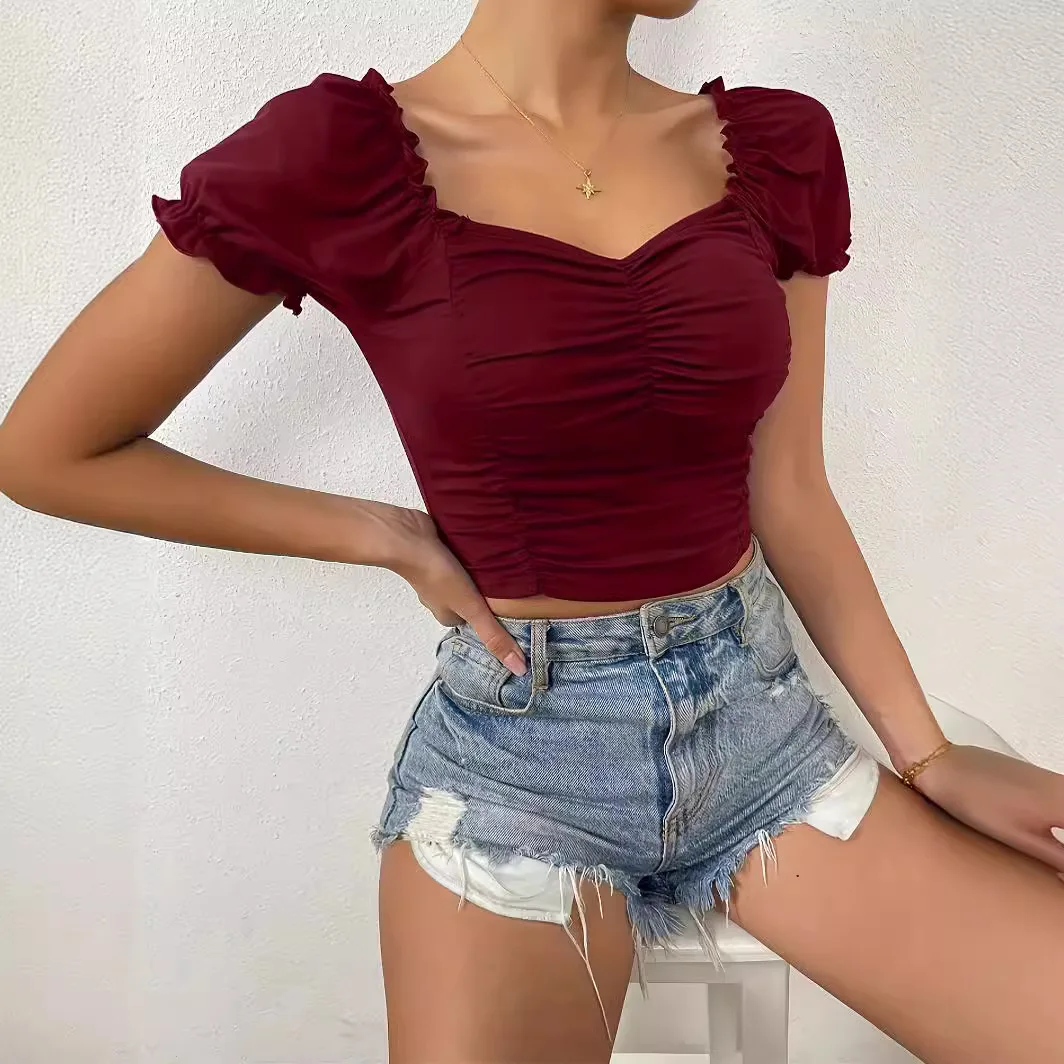 T-shirt V-Ne coupe ajustée pour femmes, ample Op's Cleanfit H-Sle, matériau en lin d'hiver du milieu du siècle, confortable pour dames Dr