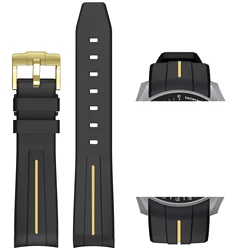 20mm Silicone Strap For Speedmaster MoonSwatch Omega X Swatch Co-branding Mission to Moonshine Gold Fashion WatchBand Accessorie