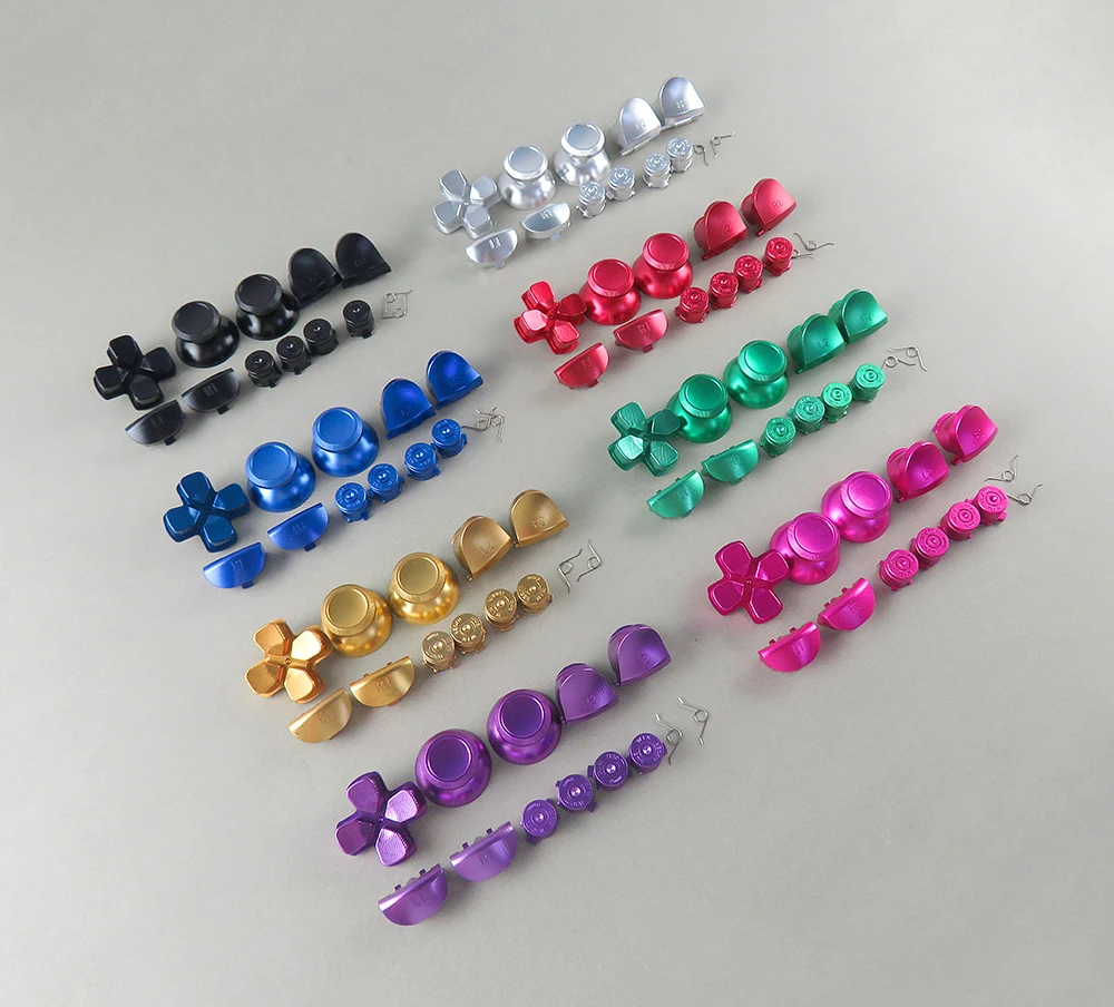 2sets JDS-001 JDS-010 Metall Aluminium L1 R1 L2 R2 Extender Trigger Tasten für PS4 Controller Gamepad Legierung