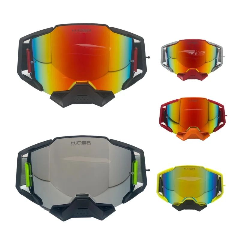 Ventilated Protective Goggles Soft Foam Seal Wind Sand Resistant Eyewear for Off‑Road Motorcycle MTB Outdoor Riding Activities