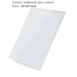 Luxury tempered glass panel, dedicated to European and American smart switches, with customizable switch panels