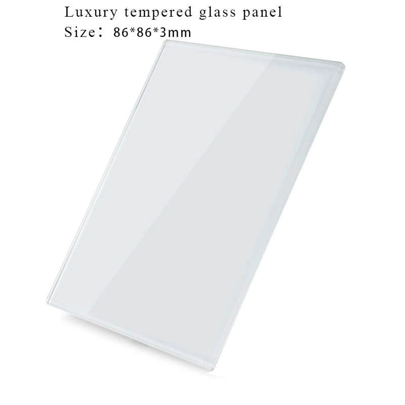 Luxury tempered glass panel, dedicated to European and American smart switches, with customizable switch panels