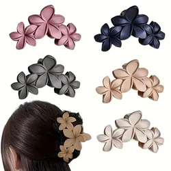 5pcs/set Matte neutral color flowers claw thick hair thin hair suitable for sports holiday hair use holiday gifts personalized f