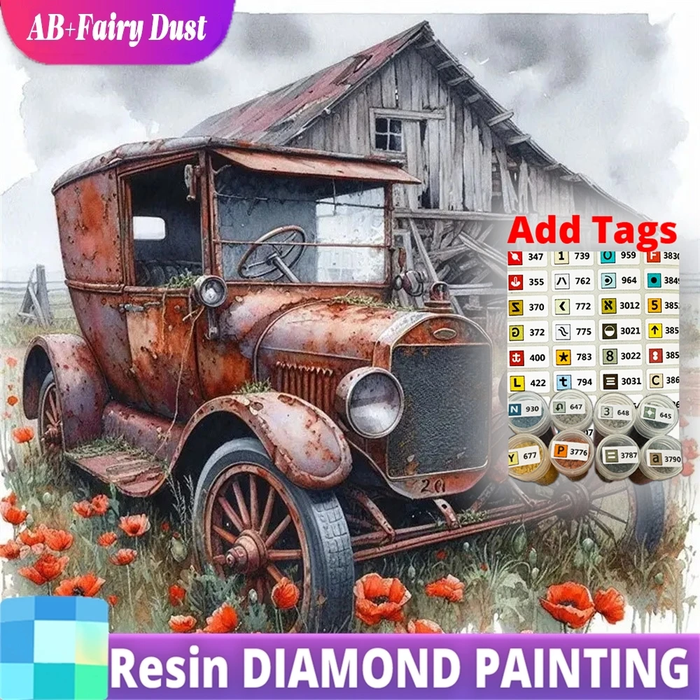 

Смола AB Фея Пыль 5D DIY Алмазная картина Трактор Новое поступление Пейзаж Алмазная мозаика Дом Картина Стразы Вышивка