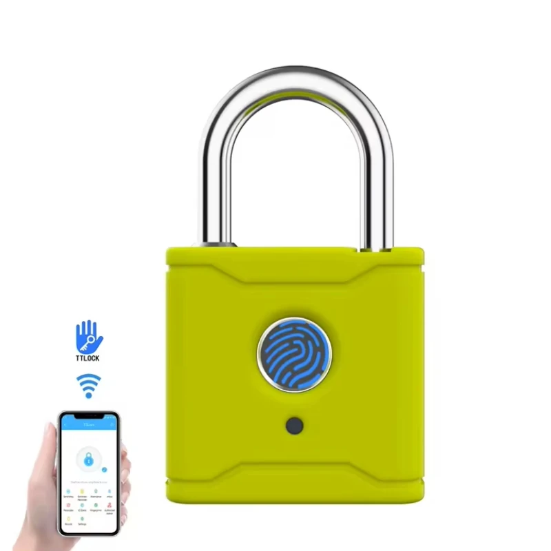 

Portable Waterproof Safe Outdoor Travel App Keyless Biometric Padlock with Fingerprint ID Padlock
