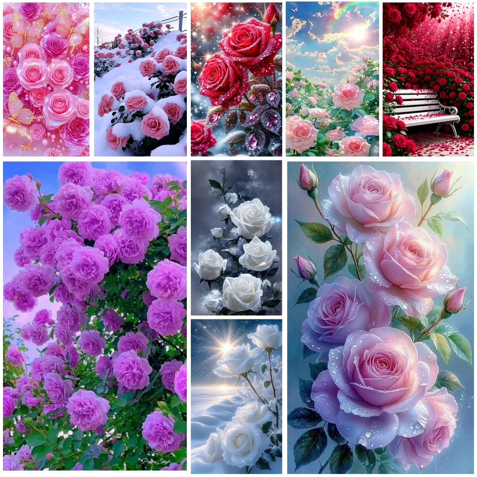 Resin Art Of Rose - Pittura con diamanti 5D, collezione Rose,