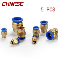 5Pcs PC Pneumatic Fitting Push In Fittings Cylinder Joint Male Thread Quick Connector 4mm 6mm M5 8mm 10mm 12mm
