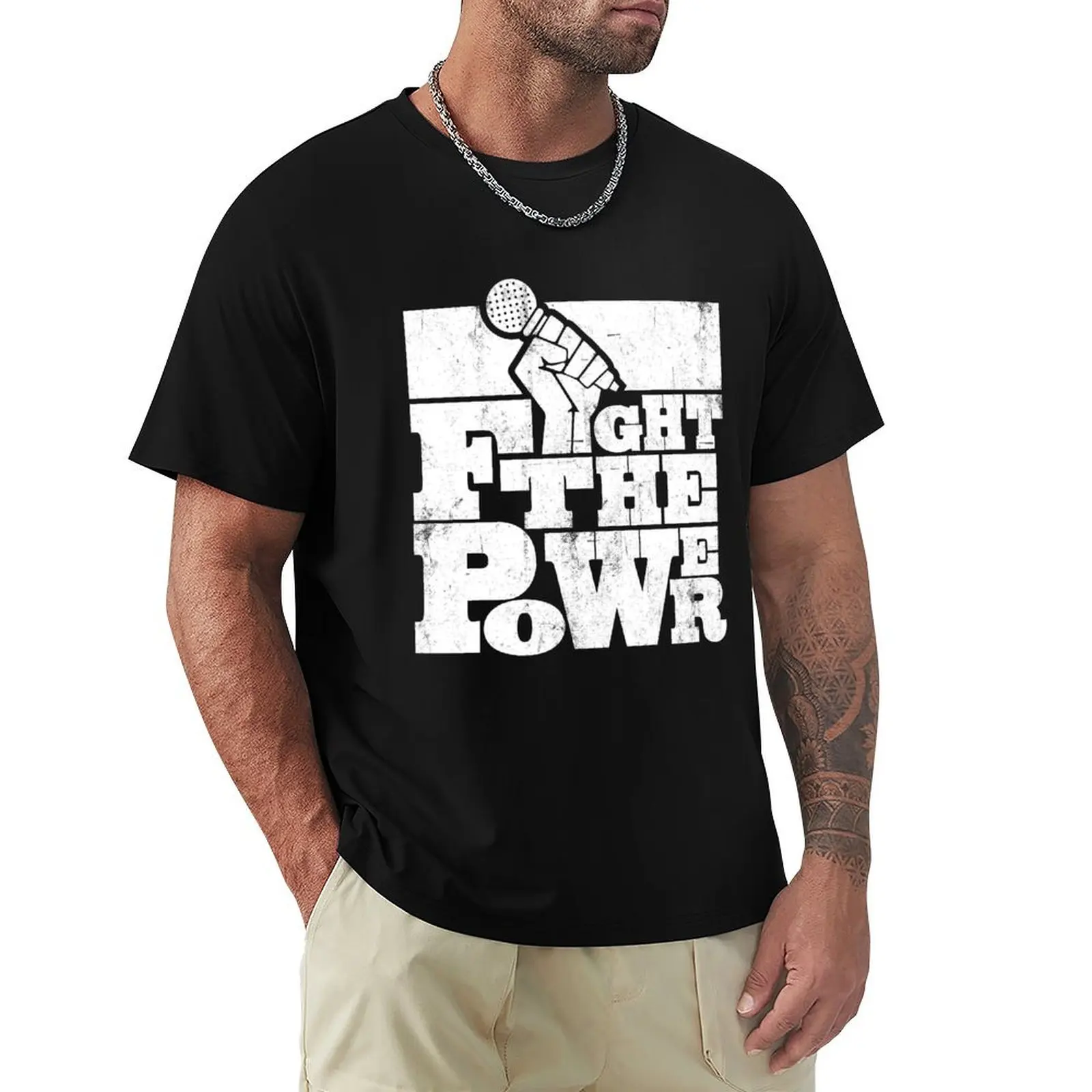 

1980's Series Fight The Power T-Shirt blue archive croswit shirt man shirts graphic tees sweat shirts, men