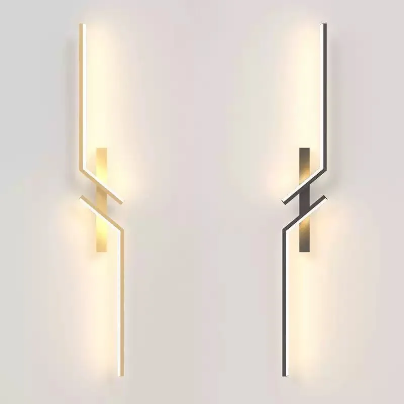 LED Wall Lamp Modern Minimalist Strip Wall Decor Lights Lighting For Bedroom Bedside Living Room TV Sofa Lobby Background Decor
