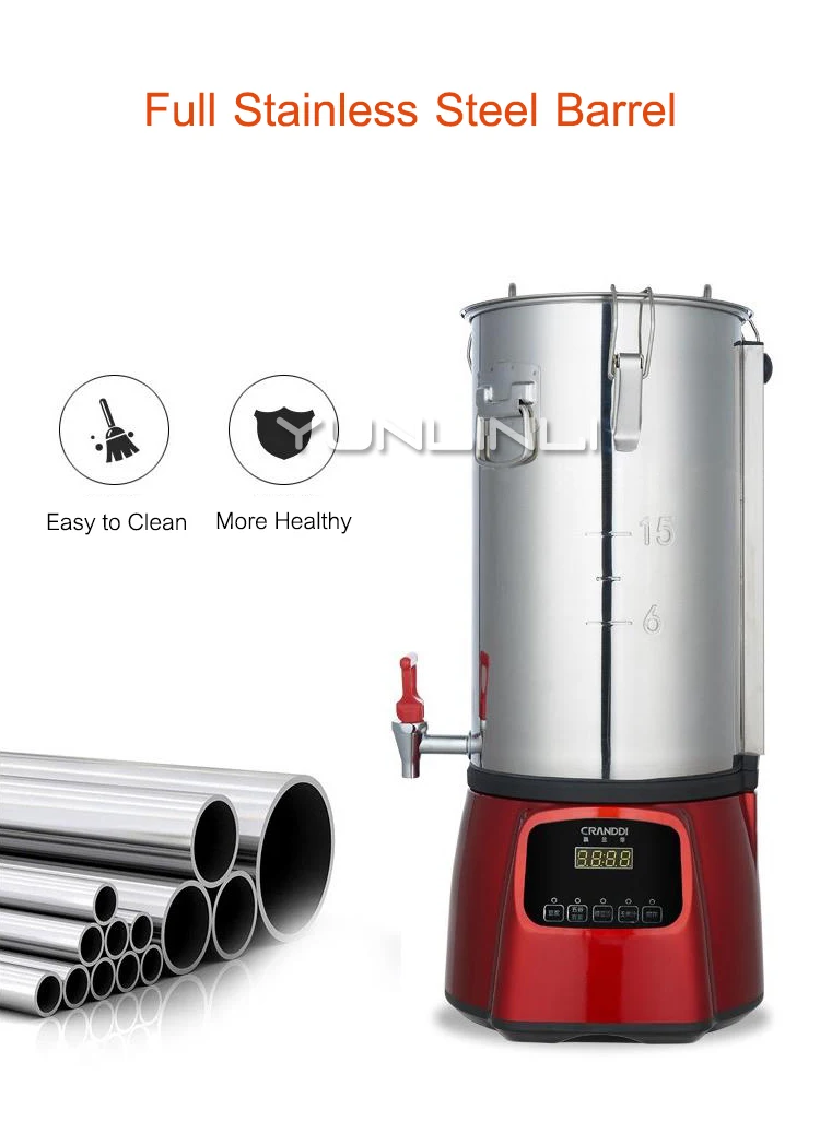 상업용 연마기 자동 대용량 분쇄 두유 가열 기계, 필터 없는 슬래그 프리, 15L