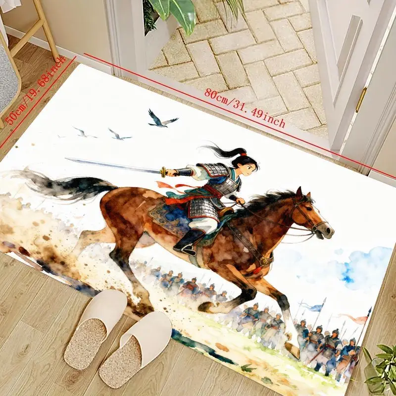 

1 шт. декоративный ковер «Принцесса-воин на спине» для гостиной, спальни и прихожей, элегантный большой ковер для домашнего декора