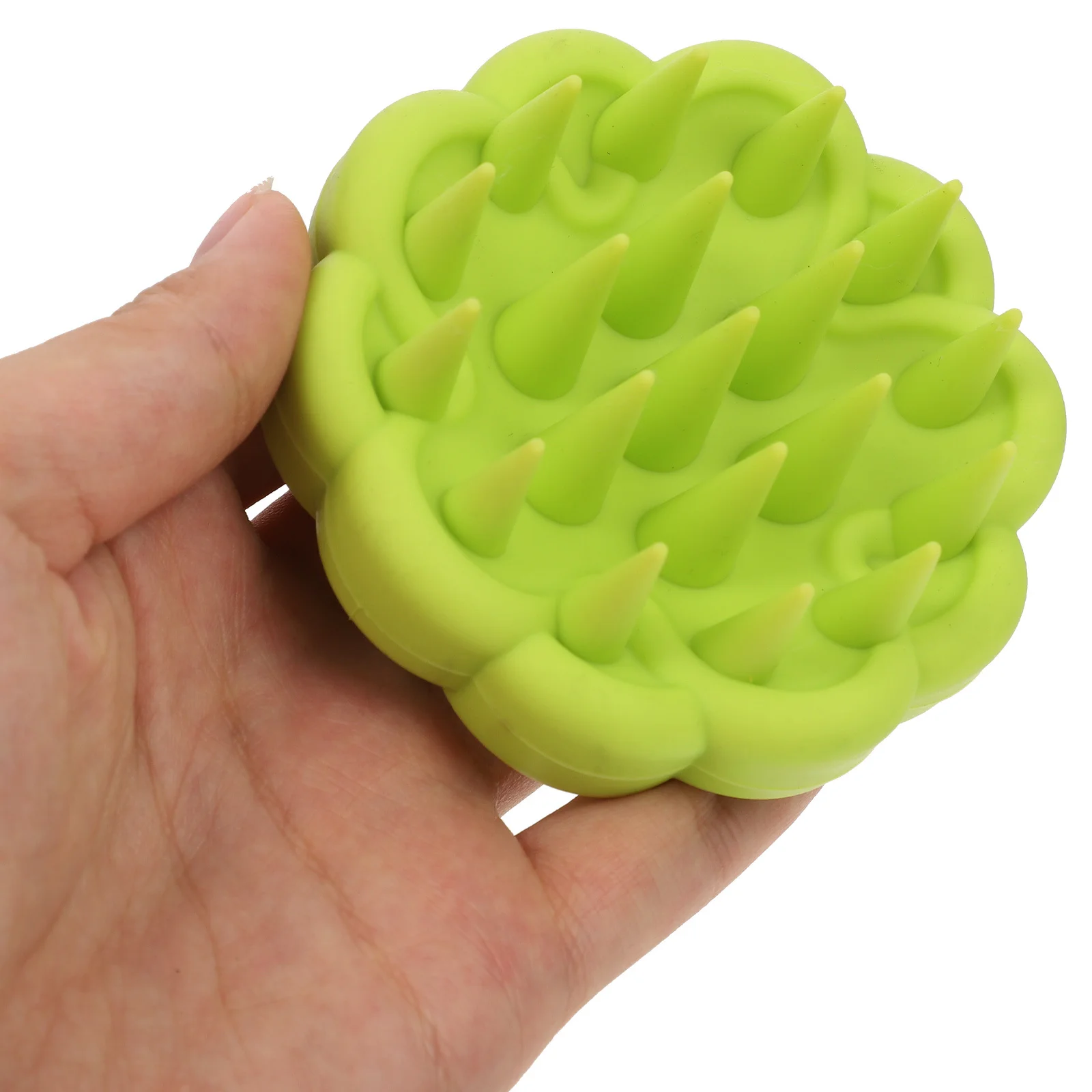 فرشاة تدليك فروة الرأس أداة غسيل الشعر المحمولة للتنظيف العميق والتقشير والشامبو المصنوع من السيليكون المقاوم للاهتراء