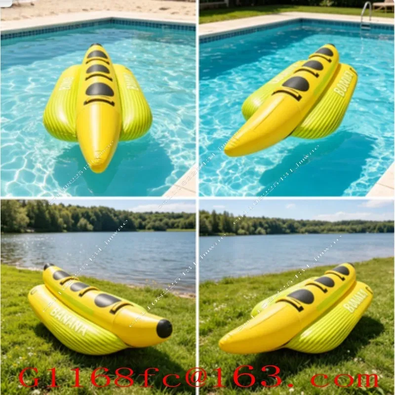 1-8 People Inflatable Towing Circle, Sea Speedboat Towing Sofa, Essential for Water Parks