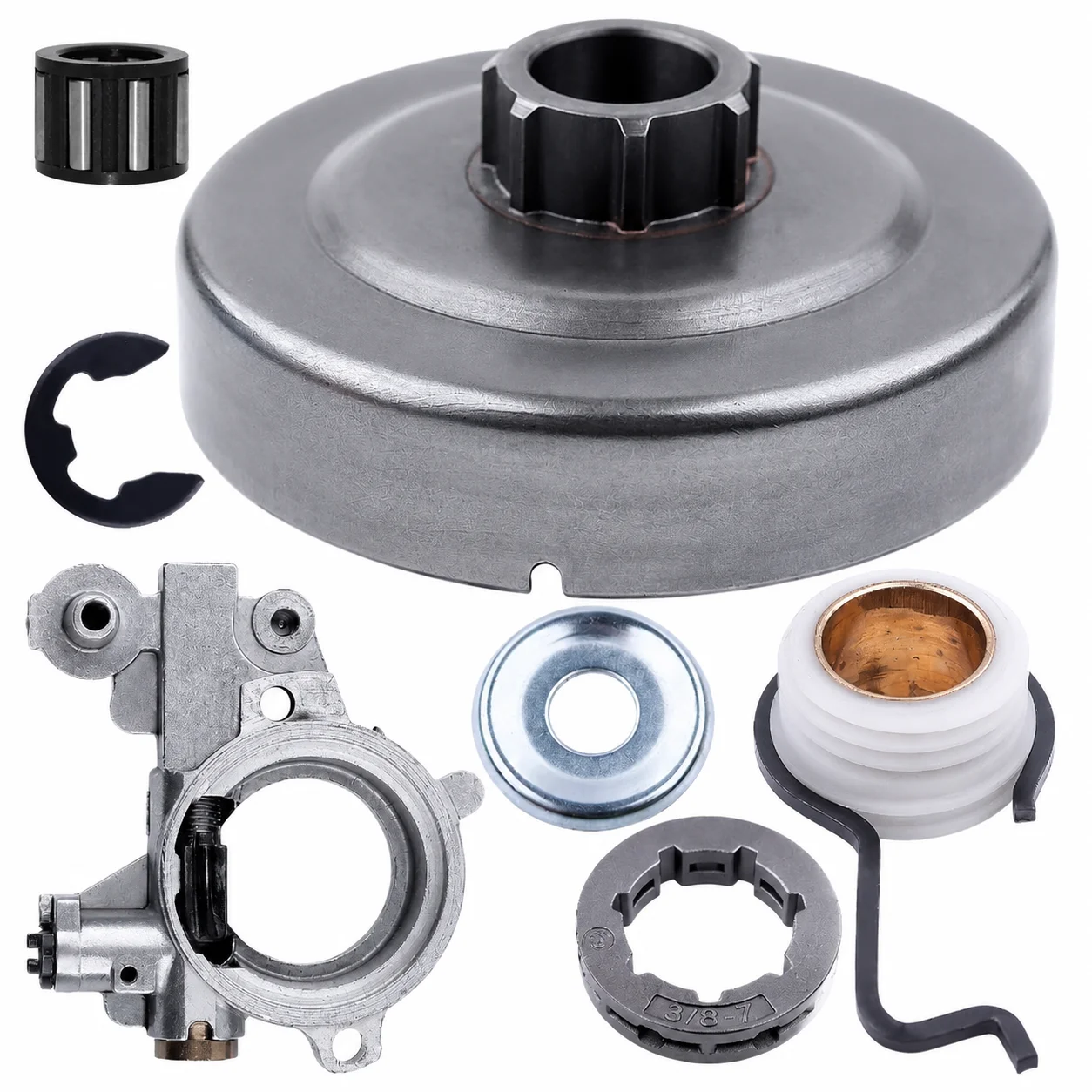 Oil Pump Kit with Sprocket Bearing Clutch For Stihl MS361 MS460 Chainsaw Replaces 1128 007 1000 1135 640 3200 Accessories Parts