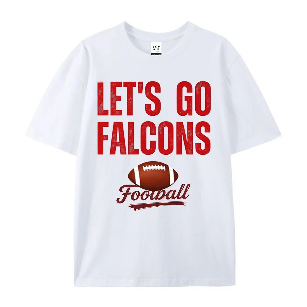 Let's Go Falcons And All My Fantasy Players Unisex Heavy Cotton Tee Vintage Sport Print Fashion Cotton Casual Streetwear Gift