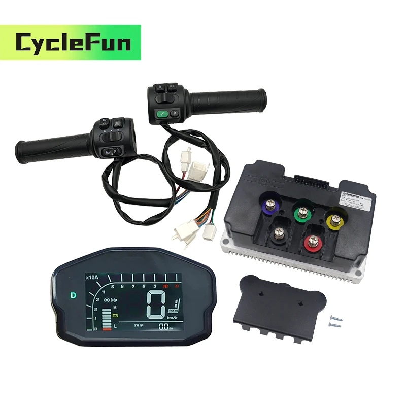 

ND72450 FarDriver Phase 450A Electric Motorcycle Sine Wave Controller with DKD Display T08 Throttle DirtBike Scooter Accessories