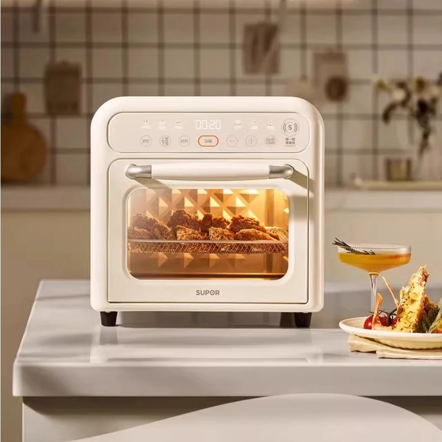 Small Multifunctional Electric Oven for Home, Air Fryer & Steam Bake Combo, All-in-One Kitchen Machine